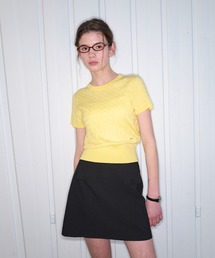 GENERAL IDEA/ジェネラルアイディア tencel cable half knit 半袖ニット