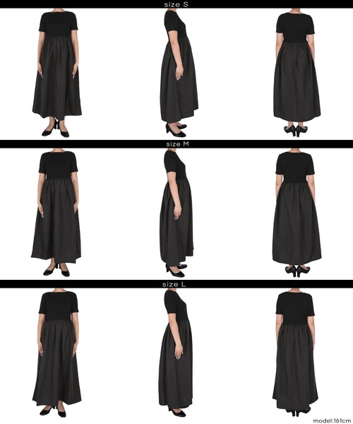 coca（coca）（コカ）の「ドッキングボートネックワンピース（ワンピース・レディース・ブラック/グレー・S/M/L）」の15枚目の写真