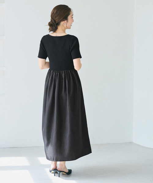 coca（coca）（コカ）の「ドッキングボートネックワンピース（ワンピース・レディース・ブラック/グレー・S/M/L）」の11枚目の写真