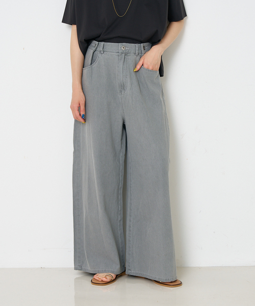 コレックス（collex）/タックウエストデニムパンツ セール】タックウエストデニムパンツ（デニムパンツ）｜collex