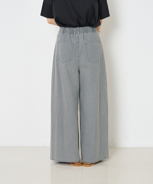collex（コレックス）の「タックウエストデニムパンツ（デニムパンツ・レディース・ブルー/グレー・フリー）」の9枚目の写真