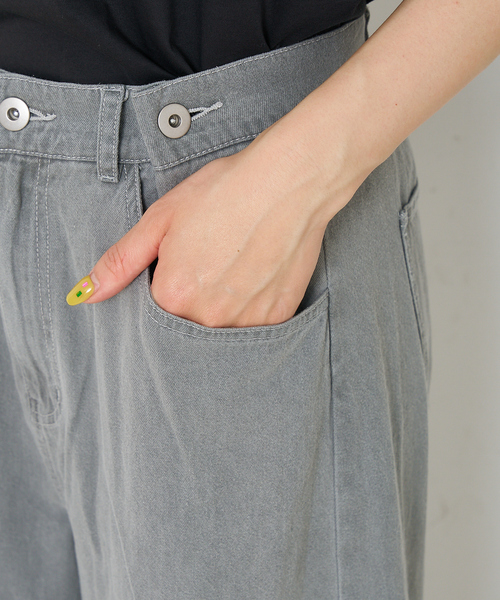 セール】タックウエストデニムパンツ（デニムパンツ）｜collex