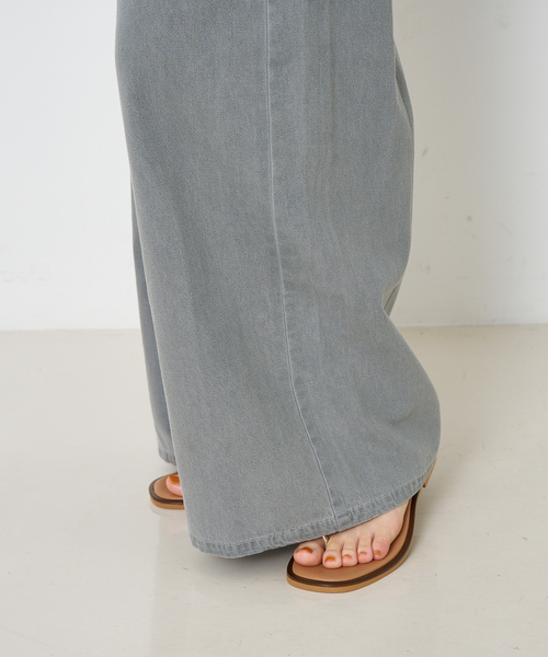 collex（コレックス）の「タックウエストデニムパンツ（デニムパンツ・レディース・ブルー/グレー・フリー）」の15枚目の写真
