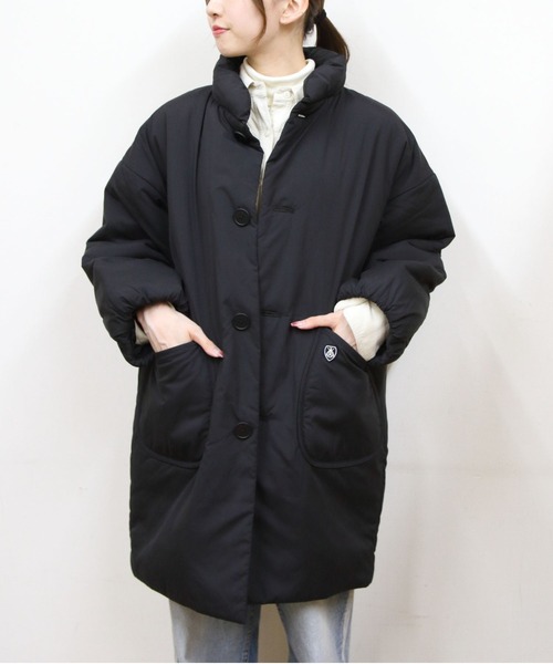 ORCIVAL（オーシバル）の「ORCIVAL/オーシバル　スタンドカラーロングブルゾン　STAND COLLAR LONG BLOUSON　OR-A0734 BTT（ダウンジャケット/コート・レディース・ベージュ/ブラック・1）」の7枚目の写真