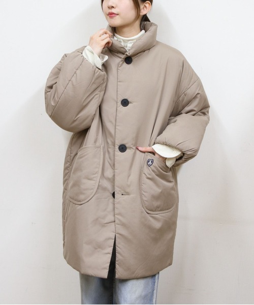 ORCIVAL（オーシバル）の「ORCIVAL/オーシバル　スタンドカラーロングブルゾン　STAND COLLAR LONG BLOUSON　OR-A0734 BTT（ダウンジャケット/コート・レディース・ベージュ/ブラック・1）」の13枚目の写真