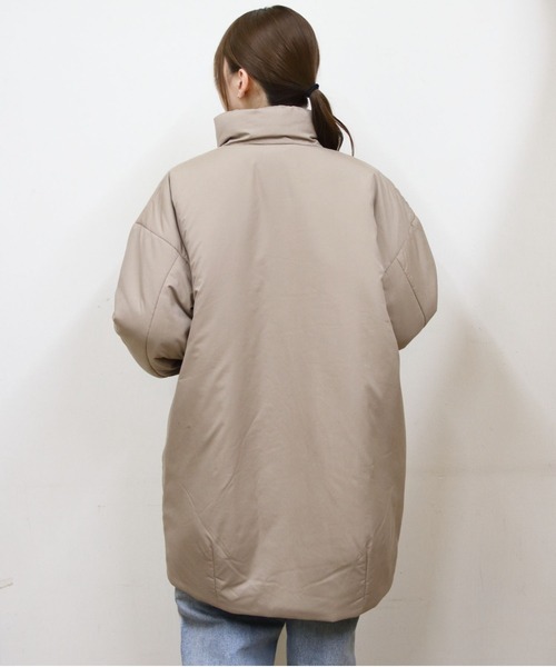 ORCIVAL（オーシバル）の「ORCIVAL/オーシバル　スタンドカラーロングブルゾン　STAND COLLAR LONG BLOUSON　OR-A0734 BTT（ダウンジャケット/コート・レディース・ベージュ/ブラック・1）」の15枚目の写真