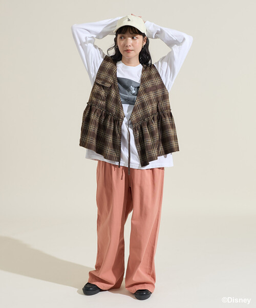 セール】カシュクール ギャザーベスト/リボンベスト（ベスト