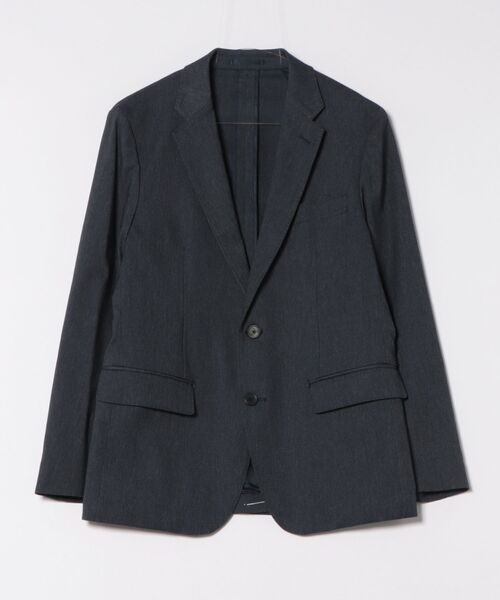 m.f.editorial（エムエフエディトリアル）の「【ストレッチ ウォッシャブル イージーケア】m.f.エディトリアル メンズ 2ボタンジャケット デニム調紺(セットアップ可能)（スーツジャケット・メンズ・ネイビー・LARGE/X-LARGE/MEDIUM）」の4枚目の写真