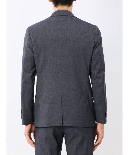 m.f.editorial（エムエフエディトリアル）の「【ストレッチ ウォッシャブル イージーケア】m.f.エディトリアル メンズ 2ボタンジャケット デニム調紺(セットアップ可能)（スーツジャケット・メンズ・ネイビー・LARGE/X-LARGE/MEDIUM）」の6枚目の写真