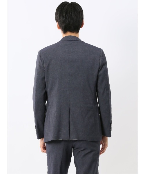 m.f.editorial（エムエフエディトリアル）の「【ストレッチ ウォッシャブル イージーケア】m.f.エディトリアル メンズ 2ボタンジャケット デニム調紺(セットアップ可能)（スーツジャケット・メンズ・ネイビー・LARGE/X-LARGE/MEDIUM）」の11枚目の写真