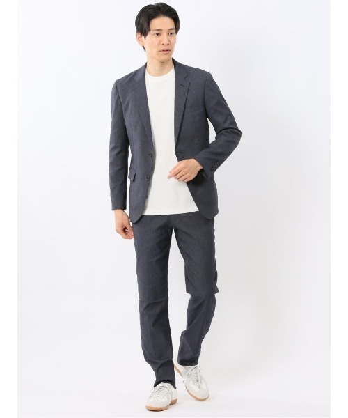 m.f.editorial（エムエフエディトリアル）の「【ストレッチ ウォッシャブル イージーケア】m.f.エディトリアル メンズ 2ボタンジャケット デニム調紺(セットアップ可能)（スーツジャケット・メンズ・ネイビー・LARGE/X-LARGE/MEDIUM）」の13枚目の写真