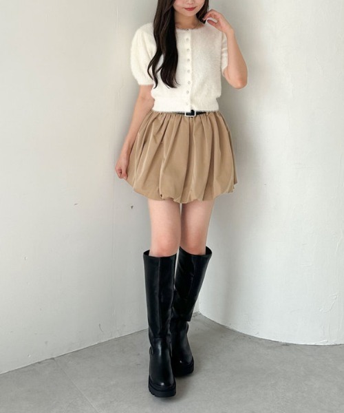 archives（アルシーヴ）の「ミニフェザーパフスリーブニットカーディガン（カーディガン/ボレロ・レディース・オリーブ/グレー/ブラウン/アイボリー・MEDIUM）」の10枚目の写真