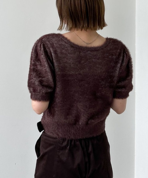 archives（アルシーヴ）の「ミニフェザーパフスリーブニットカーディガン（カーディガン/ボレロ・レディース・オリーブ/グレー/ブラウン/アイボリー・MEDIUM）」の20枚目の写真