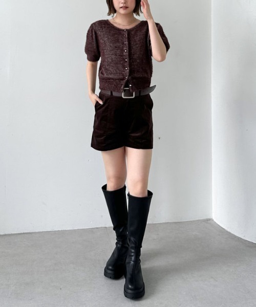 archives（アルシーヴ）の「ミニフェザーパフスリーブニットカーディガン（カーディガン/ボレロ・レディース・オリーブ/グレー/ブラウン/アイボリー・MEDIUM）」の22枚目の写真