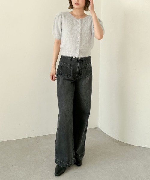 archives（アルシーヴ）の「ミニフェザーパフスリーブニットカーディガン（カーディガン/ボレロ・レディース・オリーブ/グレー/ブラウン/アイボリー・MEDIUM）」の15枚目の写真