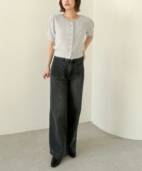 archives（アルシーヴ）の「ミニフェザーパフスリーブニットカーディガン（カーディガン/ボレロ・レディース・オリーブ/グレー/ブラウン/アイボリー・MEDIUM）」の16枚目の写真