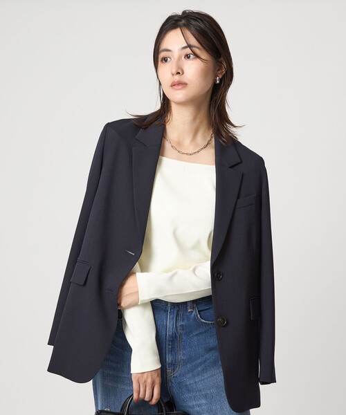 green label relaxing（グリーンレーベルリラクシング）の「デコルテ フライス ロングスリーブ プルオーバー（Tシャツ/カットソー・レディース・ブラック/モカ/オフホワイト/ダークブラウン・FREE）」の14枚目の写真