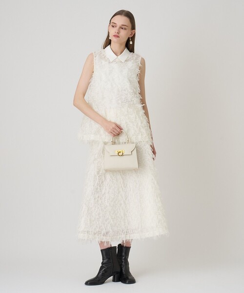 セール】【セットアップ対応商品】フェザーカットジャガードフレア