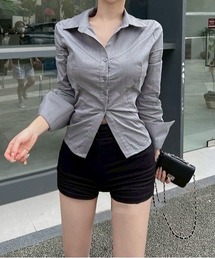 almo（アルモ）の「【LAMPOON】タイトグレーシャツ（シャツ/ブラウス）」