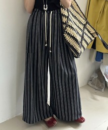 ストライプワイドパンツ