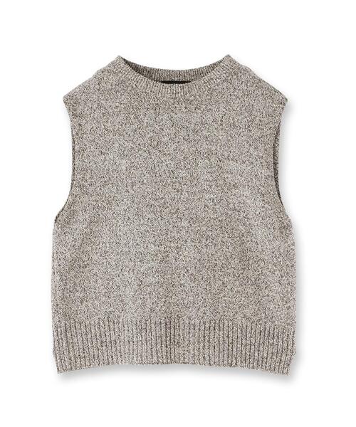 UNTITLED（アンタイトル）の「◆【重ね着レイヤードに】杢調ニットベスト（ベスト・レディース・ダークブラウン系3/ブラック系3/グレー系3・00/02/04/44/48）」の13枚目の写真