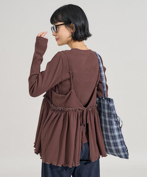 tabe1224様 お纏めリクエスト2点 セール】【セットアイテム】アーミーリブ 2WAYビスチェセット ロンT（T