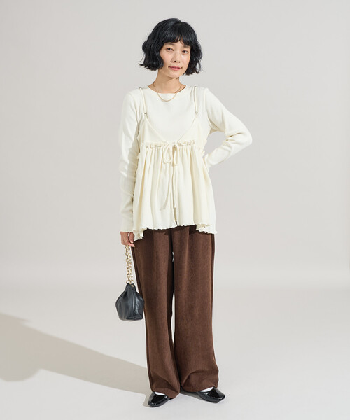 セール】【セットアイテム】アーミーリブ 2WAYビスチェセット ロンT（T