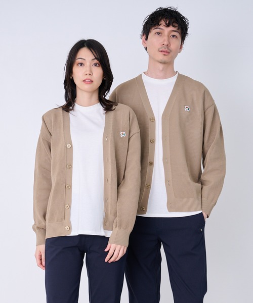 Arnold Palmer（アーノルドパーマー）の「シェア メッシュ ニットカーディガン + ロングTシャツ セット（アンサンブル・レディース・レッド/ベージュ/ブラック・LL/L/M/S/XS）」の2枚目の写真