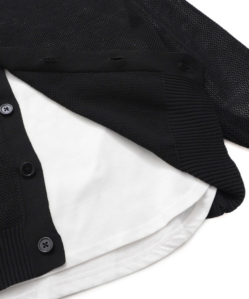 Arnold Palmer（アーノルドパーマー）の「シェア メッシュ ニットカーディガン + ロングTシャツ セット（アンサンブル・レディース・レッド/ベージュ/ブラック・LL/L/M/S/XS）」の9枚目の写真