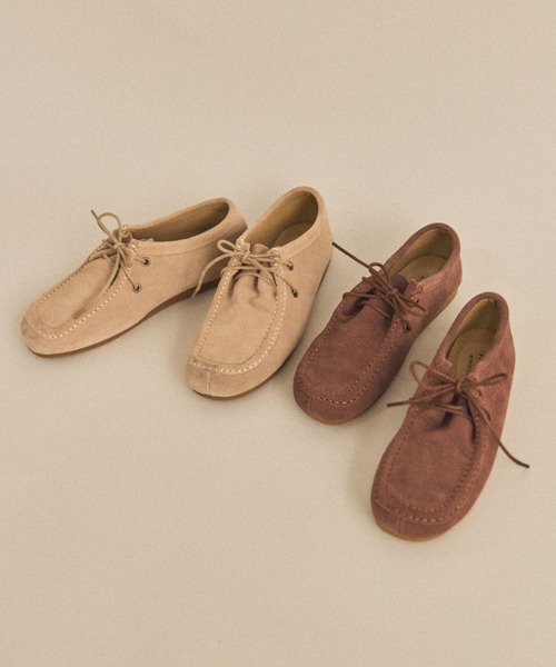 MIRROR STOKE(ミラーストーク)の「【ZOZO限定/追加】SUEDE LACE UP SHOES/スエードレースアップシューズ(モカシン/デッキシューズ・レディース・ベージュ/ブラウン・LARGE/MEDIUM)」の21枚目の写真