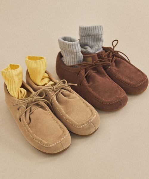 MIRROR STOKE(ミラーストーク)の「【ZOZO限定/追加】SUEDE LACE UP SHOES/スエードレースアップシューズ(モカシン/デッキシューズ・レディース・ベージュ/ブラウン・LARGE/MEDIUM)」の22枚目の写真