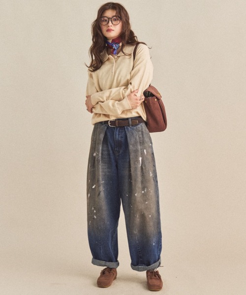 MIRROR STOKE(ミラーストーク)の「【ZOZO限定/追加】SUEDE LACE UP SHOES/スエードレースアップシューズ(モカシン/デッキシューズ・レディース・ベージュ/ブラウン・LARGE/MEDIUM)」の6枚目の写真