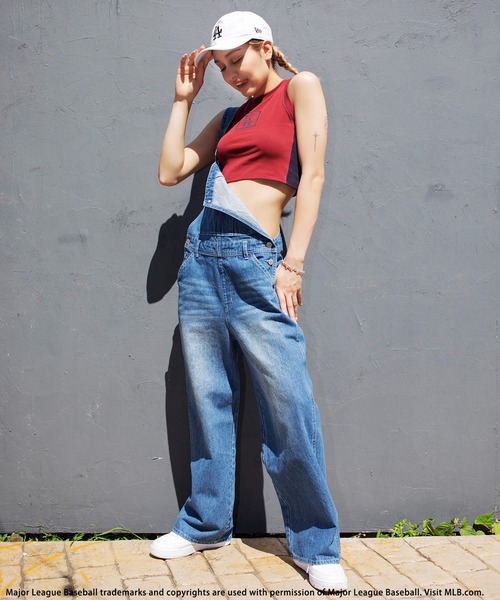 USED 古着 サロペット、オーバーオール サロペット・オーバーオール Overall BEAR RIVER ダック地 ダブルニー ペインター オーバーオール 10101314 古着 オーバーオール Used 古着 サロペット オーバーオール