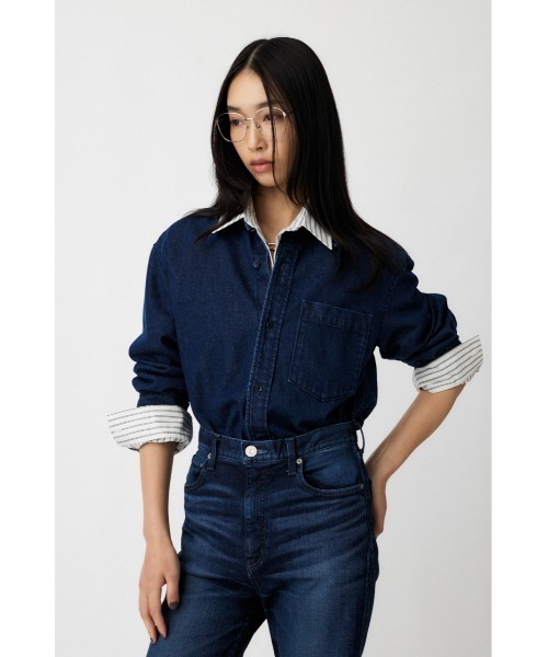 MOUSSY(マウジー)の「DENIM シャツ(シャツ/ブラウス・レディース・ブルー/ライトブルー・FREE)」の18枚目の写真