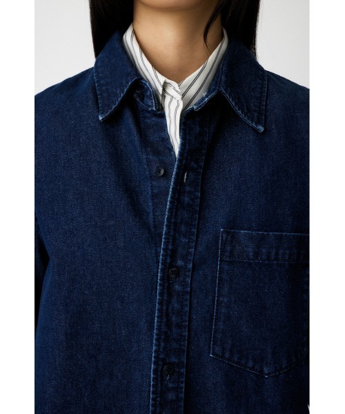 MOUSSY(マウジー)の「DENIM シャツ(シャツ/ブラウス・レディース・ブルー/ライトブルー・FREE)」の11枚目の写真