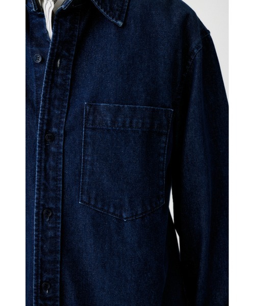 MOUSSY(マウジー)の「DENIM シャツ(シャツ/ブラウス・レディース・ブルー/ライトブルー・FREE)」の13枚目の写真