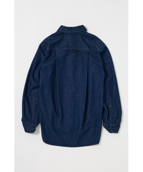 MOUSSY(マウジー)の「DENIM シャツ(シャツ/ブラウス・レディース・ブルー/ライトブルー・FREE)」の7枚目の写真