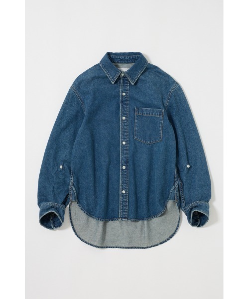 MOUSSY(マウジー)の「DENIM シャツ(シャツ/ブラウス・レディース・ブルー/ライトブルー・FREE)」の22枚目の写真