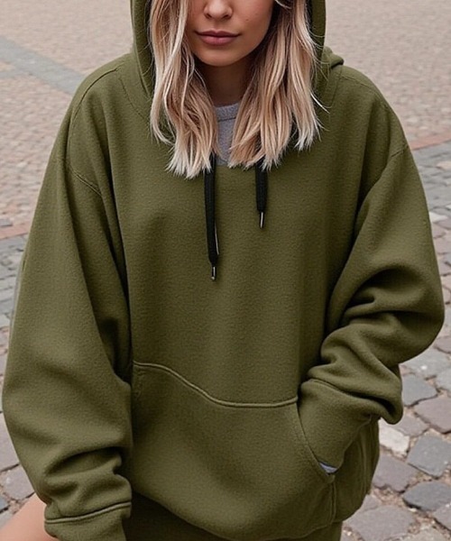 セール】カンガルーポケットオーバサイズフーディー（パーカー