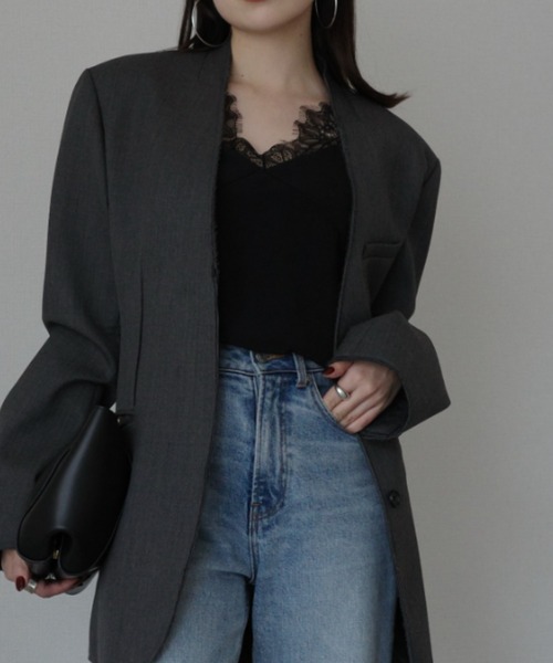 【anuans】レーストリムカップインキャミソール サイズ2 レーストリムカップインキャミソール