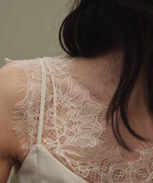 レーストリムカップインキャミソール（キャミソール）｜anuans（ア