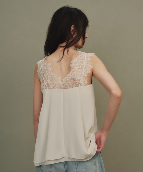 レーストリムカップインキャミソール（キャミソール）｜anuans（ア