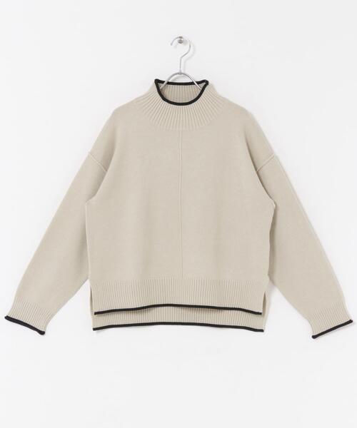 洗濯可/毛玉防止』ハイショクハイネックニット（ニット/セーター