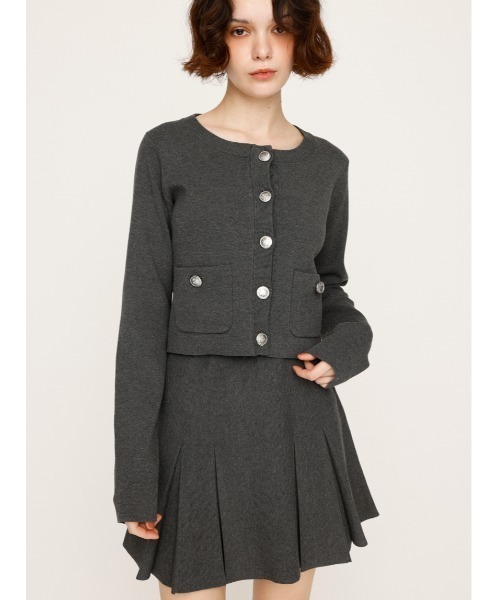 SLY(スライ)の「【再入荷】MILANO RIB PLEATS 2P ミラノリブ プリーツ ツーピー 秋服 冬服(ワンピース・レディース・ブラック/アイボリー/杢グレー・FREE)」の3枚目の写真