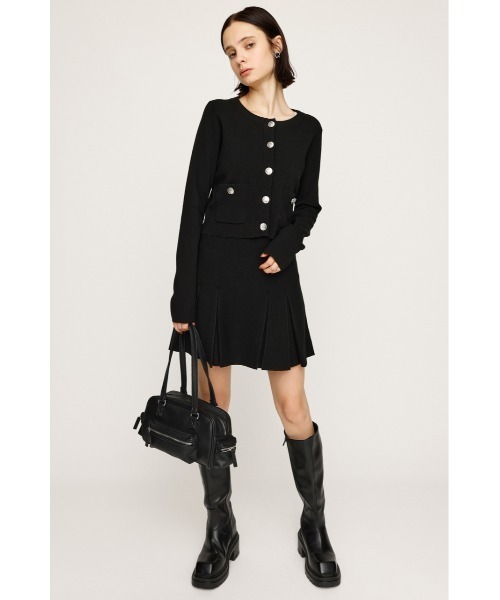 SLY(スライ)の「【再入荷】MILANO RIB PLEATS 2P ミラノリブ プリーツ ツーピー 秋服 冬服(ワンピース・レディース・ブラック/アイボリー/杢グレー・FREE)」の2枚目の写真