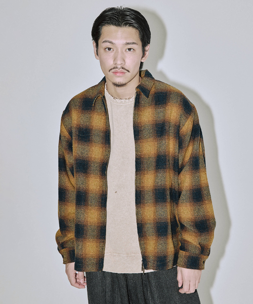 JOURNAL STANDARD J.S HOMESTEAD(ジャーナルスタンダードホームステッド)の「Stead / T/C ネップ オンブレー ジップ アップ シャツ(シャツ/ブラウス・メンズ・コバルトブルー/ブルー系その他/アーミー/ブラック系その他・LARGE/MEDIUM)」の13枚目の写真