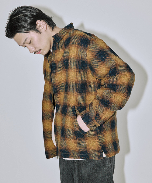JOURNAL STANDARD J.S HOMESTEAD(ジャーナルスタンダードホームステッド)の「Stead / T/C ネップ オンブレー ジップ アップ シャツ(シャツ/ブラウス・メンズ・コバルトブルー/ブルー系その他/アーミー/ブラック系その他・LARGE/MEDIUM)」の15枚目の写真