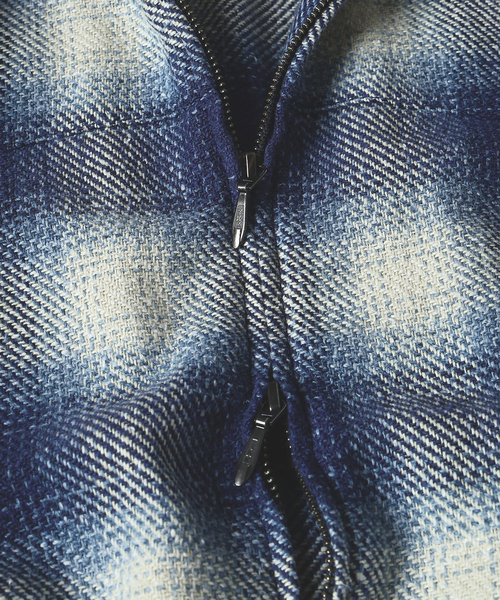 セール】Stead / T/C ネップ オンブレー ジップ アップ シャツ（シャツ