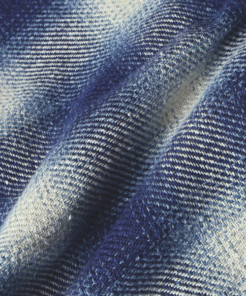 セール】Stead / T/C ネップ オンブレー ジップ アップ シャツ（シャツ