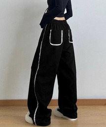 スウェットパンツサイドレースラインパンツ